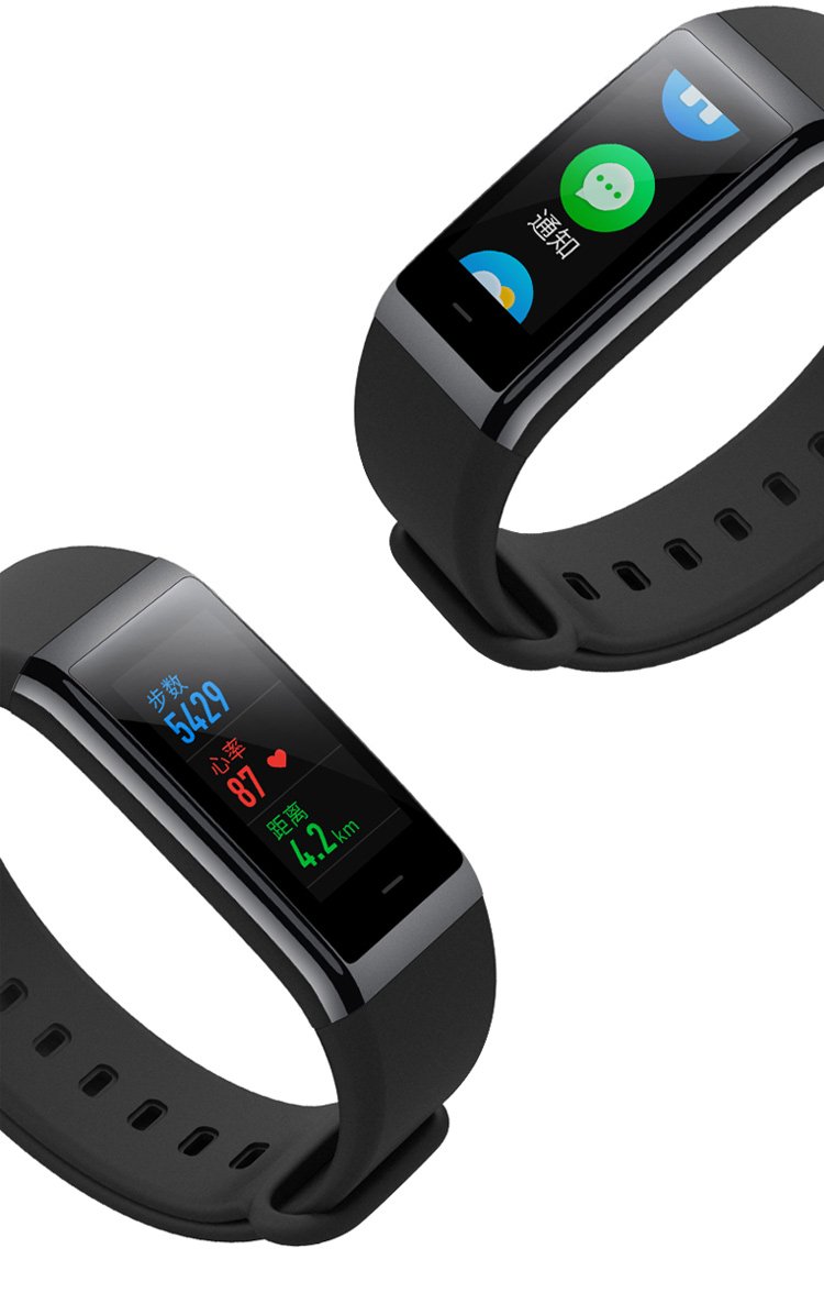 amazfit 米动手环 猎豹黑 精致彩色触屏 金属曲面边框 50米防水 天气
