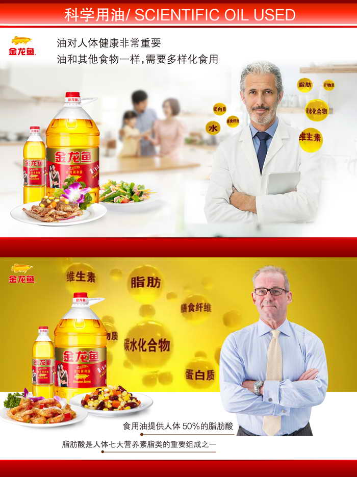 金龙鱼黄金比例食用调和油5L