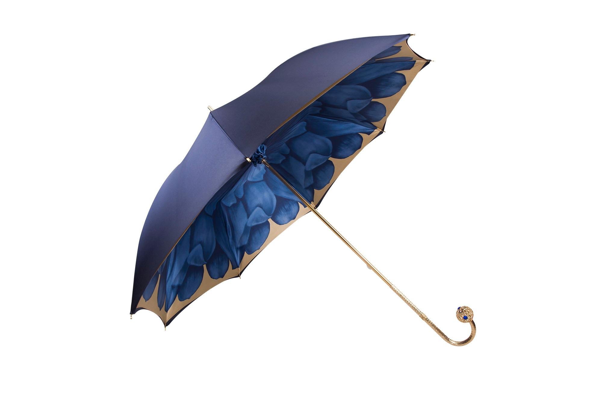 美国soges umbrella 经典隐藏8骨超强防晒晴雨伞 双层长柄伞 金球镶钻