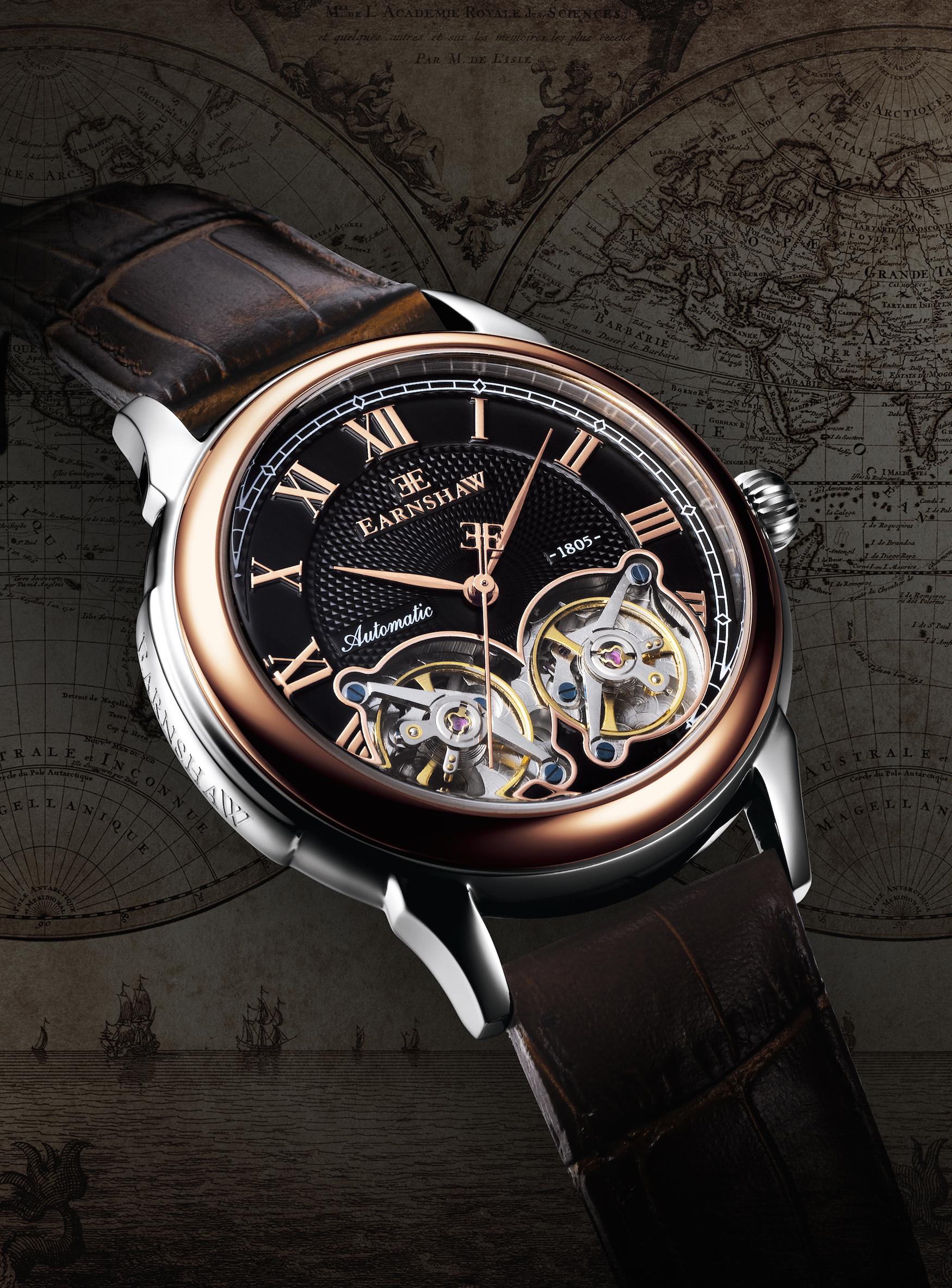 托马斯 earnshaw 男式 es-8030 – 04 observatory 模拟显示自动自