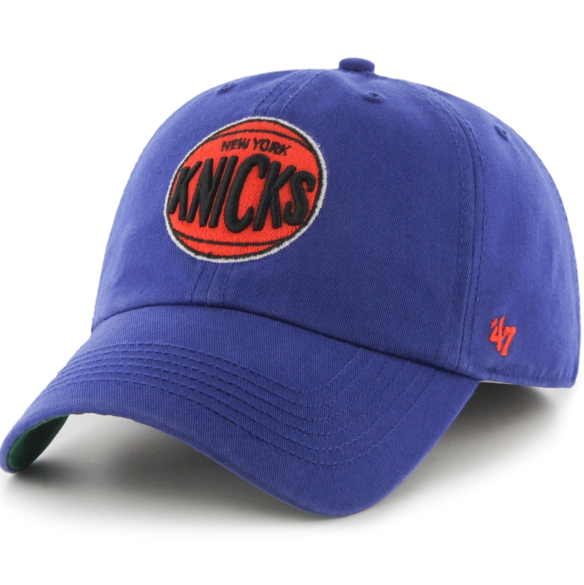new york knicks blue hardwood classic franchise fitted slouch