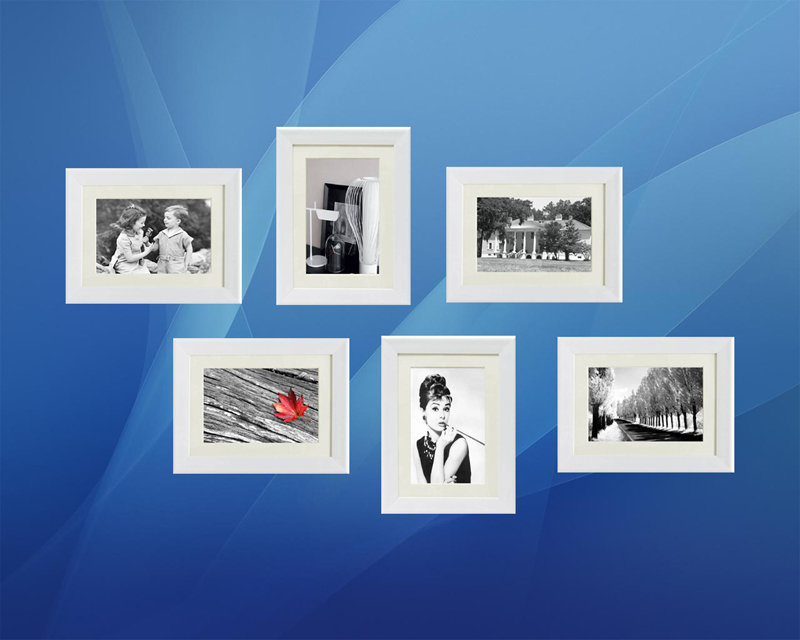 mambotime 曼波时刻 相框照片墙精美8寸diy横竖两用挂框-白色6框套装