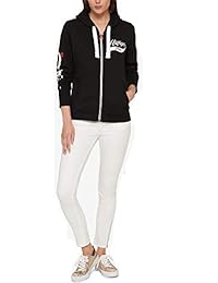 Tommy Hilfiger 女士图案印花全拉链毛衣黑色 XL 码