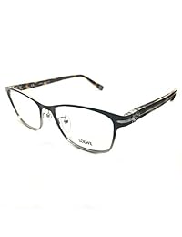 LOEWE 中性款成人 VLW928G530I35 光学镜架（闪亮透明棕色），55