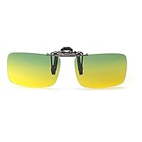 LEIDISEN 雷迪森 近视夹片日夜两用司机开车太阳镜夜视镜夹片.507日夜两用黄绿片(亚马逊自营商品, 由供应商配送)