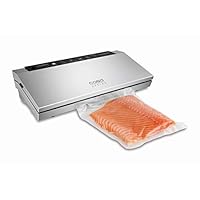 CASO GourmetVAC 280 - 真空封口 - 活塞泵（15 升/分钟）和强力发动机 - 可调真空强度&汗水时间 - 包括 10 个袋 20 x 30 厘米