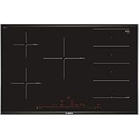 Bosch 8 系列 pxv875dc1e 集成 - 板（内置感应盘，玻璃和陶瓷，黑色，1400 瓦，圆形）