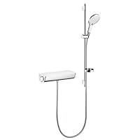 hansgrohe 汉斯格雅 Raindance Select S 150 飞雨系列恒温淋浴套装 0.90m, 3种喷淋模式 白色/镀铬