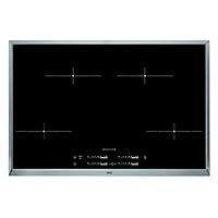 AEG HKA8540IND 内嵌炉灶 / 电磁炉灶带电源功能和计时器 / 80厘米玻璃陶瓷炉灶带不锈钢框架 / 4 眼电子自动烹饪灶，带范围标识 / 黑色和银色