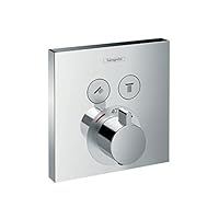 hansgrohe 汉斯格雅 ShowerSelect温控器，暗装，双功能，镀铬