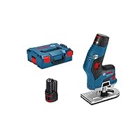 Bosch 博世 专业电池边缘铣削 GKF 12V-8 (2x 3.0 Ah 电池，12 伏，铣削头轴：8 毫米，L-BOXX) Schwarz, Blau, Rot 06016B0000