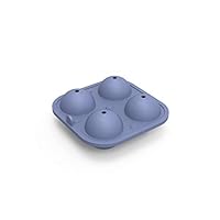 Peak 冰 WORKS 来自 W & P 设计 Sphere 冰模具硅胶4冰圆球 spheres 可机洗 Peak Blue 单瓶装