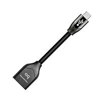 AudioQuest DragonTail USB 适配器适用于 Android 设备 USB A（内存）到 Micro USB（男士）