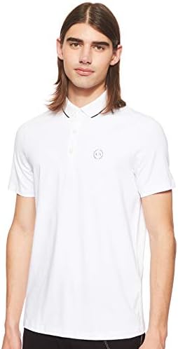 a|x armani阿玛尼 exchange男式牛津布ax标识polo衫