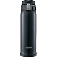 ZOJIRUSHI 象印 不锈钢水杯 直饮 轻巧 保冷保温杯 一键式开启 480ml 丝滑黑 SM-SD48-BC