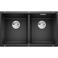 厨房水槽 SUBLINE 亮黑色 350/350 mm Beckenbreite SUBLINE 350/350-U 523 574