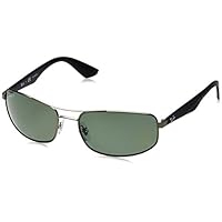 Ray-Ban 雷朋金属男士太阳镜 RB3527 029/9A - 哑光金属镜框深绿色镜片 61mm 偏光
