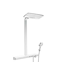 Hansgrohe 汉斯格雅 Rainmaker Select 420 淋浴系统 4 种喷水类型 白色/铬色