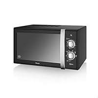 swan sm22130bn 复古手动微波炉20升800 W 黑色