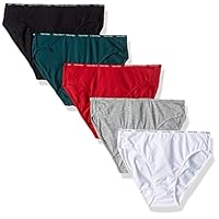 Calvin Klein 女士棉质弹力带徽标比基尼内裤5条装