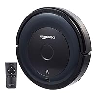 Amazonbasics 超薄机器人真空吸尘器18W（800pa）4种清洗模式防碰撞防跌落传感器保护自动充电机器人真空吸尘器（0.35升容量）