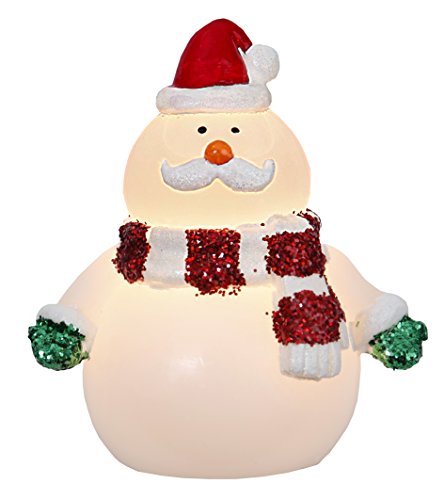 star 16 x 13 cm led snowman shape wax candle
