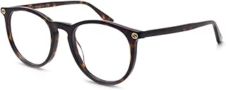 Gucci GG 0027O 002 Havana 塑料圆形眼镜 50mm