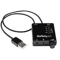 startech.com USB 立体声音频适配器外置声卡， SPDIF 数字音频输出