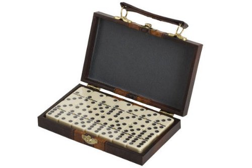 stealstreet ss-cqg-2508ts brown double 6 standard domino tiles