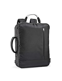 Fit & Fresh 笔记本电脑背包，转换为公文包，带衬垫的笔记本电脑套，拉链储物袋，通用尺寸，适合大多数 15.6 英寸笔记本电脑，适合工作、大学、男士、女士、黑色