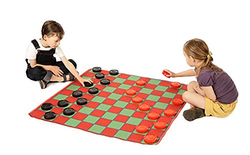 house of kids 12355-e3 100 x 100 cm "play mat draughts" giant