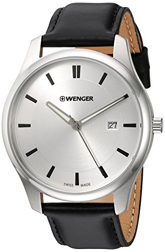 【礼品钟表】wenger mens city classic swiss quartz stainless s
