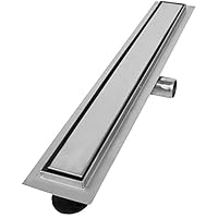 VILSTEIN 地漏 虹吸式排水设计 干区地漏 淋浴地漏 140 厘米 边缘排水 银白色 40 cm