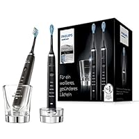 Philips 飞利浦Sonicare DiamondClean新一代电动牙刷 采用声波技术HX9357/87，2支装，黑色