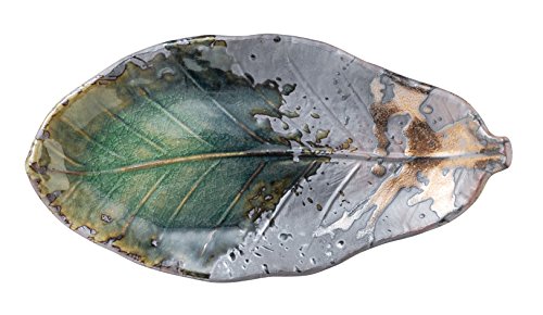 万古焼 伊贺金彩 朴叶 多用长皿 16052【价格 测评 怎么样】_什么值得