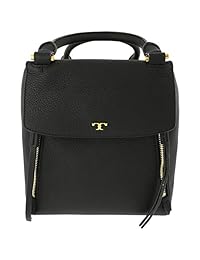 Tory Burch Women's Half-Moon Satchel Leather Top-Handle Bag Tote