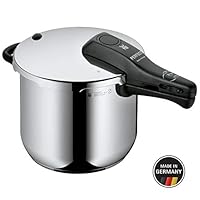 WMF 完美福高压锅， 6.5 升，无内胆，直径 22 厘米，德国制造，带刻度， Cromargan 不锈钢，适用于感应炉