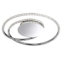 Wofi - 现代 LED 吸顶灯 Opus 设计 灯 吸顶灯 带玻璃石 铬 Länge: 45cm 9422.01.01.6450