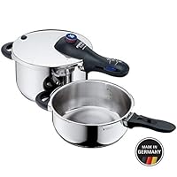 WMF 福腾宝 Perfect Plus 压力锅，2件套，3升/4.4升，不含配件，德国制造，Cromargan不锈钢