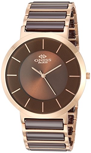 mens slim collection swiss quartz stainless steel and ceramic