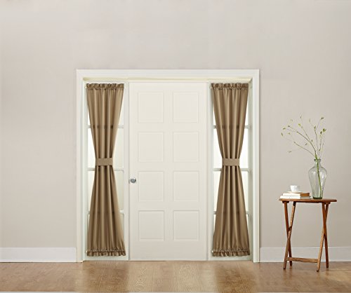 barrow energy efficient sidelight curtain panel, taupe brown, 26