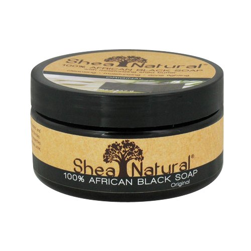 shea natural - 100% creamy black african soap with moisturizing