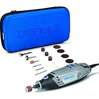 DREMEL 琢美 3000 电动雕刻机130瓦，带15个附件的旋转式多工具套件，可变速10000-33000 rpm，用于切割，打磨，钻孔，抛光，雕花，刃磨，雕刻，清洁