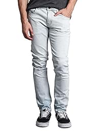 victorious 男士紧身修身弹力 RAW 牛仔裤 Bleach Blue 38W x 30L