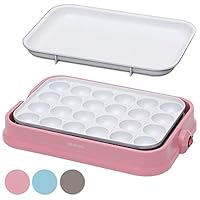 アイリスオーヤマ たこ焼き器 2WAY たこ焼きプレート 平面プレート セラミックコート 粉色