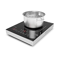 CASO ProGourmet 2100 单台感应式炉灶 移动感应炉灶 2100 W 精密烹饪带 SmartControl 4 个直接功能 自动顶盖识别 传感器触摸显示