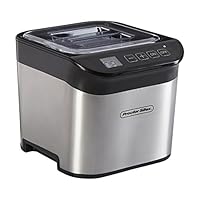 Proctor Silex 86300 酸奶机，带 LCD 显示屏，不含 BPA 存储盒，配有按扣盖盖，32 盎司，不锈钢