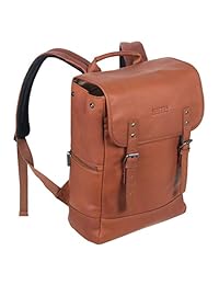 Kenneth Cole REACTION 哥伦比亚皮革单 gusset flapover 电脑背包35.8 cm