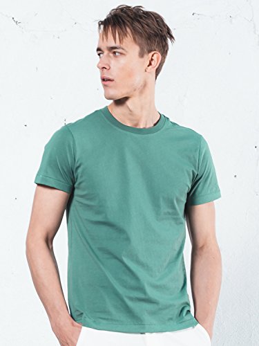 jessie van 杰西梵 男式休闲短袖t恤 纯色纯棉圆领短袖体恤夏打底衫