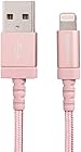 AmazonBasics 亚马逊倍思 苹果MFi认证的尼龙编织型Lightning兼容性电缆USB A数据线- 玫瑰金色(6英尺/1.8米)
